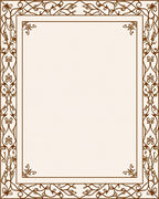 Ornate Floral Vine Border Design Rug