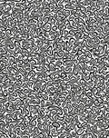 Abstract Swirling Black and White Pattern Rug