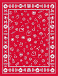 Red White Holiday Gift Scatter Rug