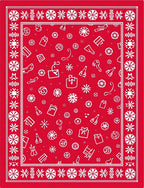 Red White Holiday Gift Scatter Rug