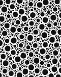 Abstract Black White Circles Pattern Rug