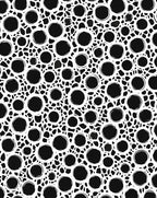 Abstract Black White Circles Pattern Rug