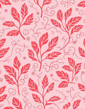 Coral Botanical Stylized Vines Rug