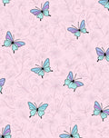 Pastel Butterfly Floral Sketch Pattern Rug