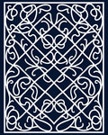 Ornate Scrolled Lattice Design Rug