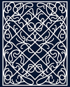 Ornate Scrolled Lattice Design Rug