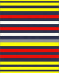 Bold Striped Red Yellow Blue Rug