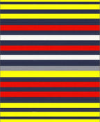 Bold Striped Red Yellow Blue Rug