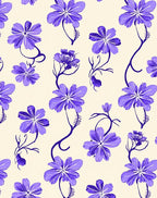 Floral Vine Patterned Fabric Design Rug