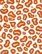 Bold Orange And Beige Animal Print Rug