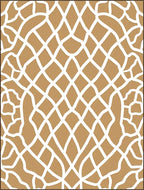 Woven Lattice Brown White Abstract Design Rug