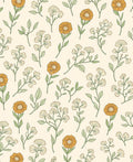 Whimsical Botanical Garden Floral Pattern Rug