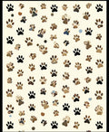Paw Prints Patterned Neutral Tones Rug