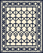Statement Black Cream Geometric Pattern Rug