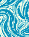 Dynamic Blue Swirl Pattern Design Rug