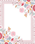 Whimsical Floral Frame Design Rug