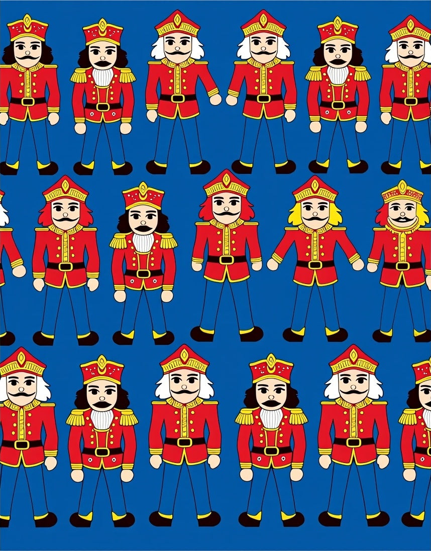 Red Royal Guard Nutcracker Arrangement Rug
