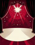 Dramatic Starburst Red Stage Design Rug