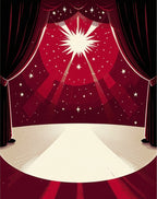 Dramatic Starburst Red Stage Design Rug