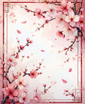 Pink Cherry Blossom Delicate Floral Pattern Rug