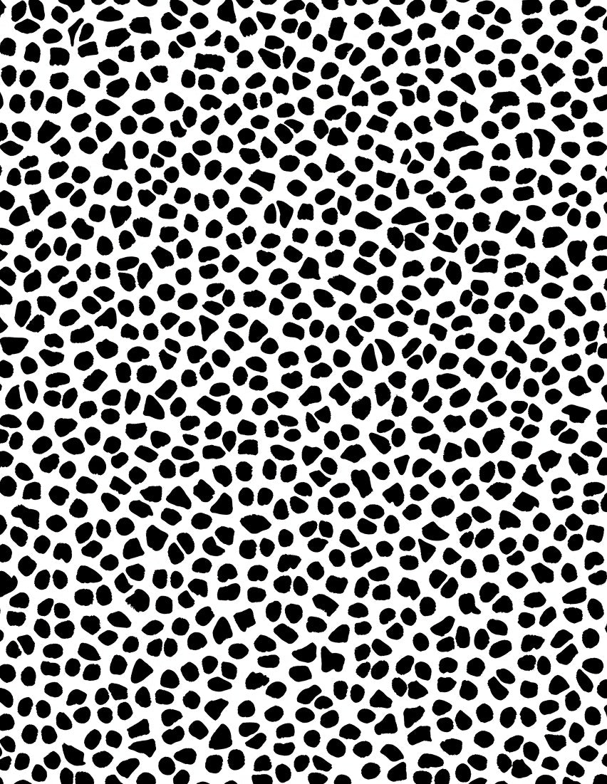 Organic Stains Black And White Pattern Rug
