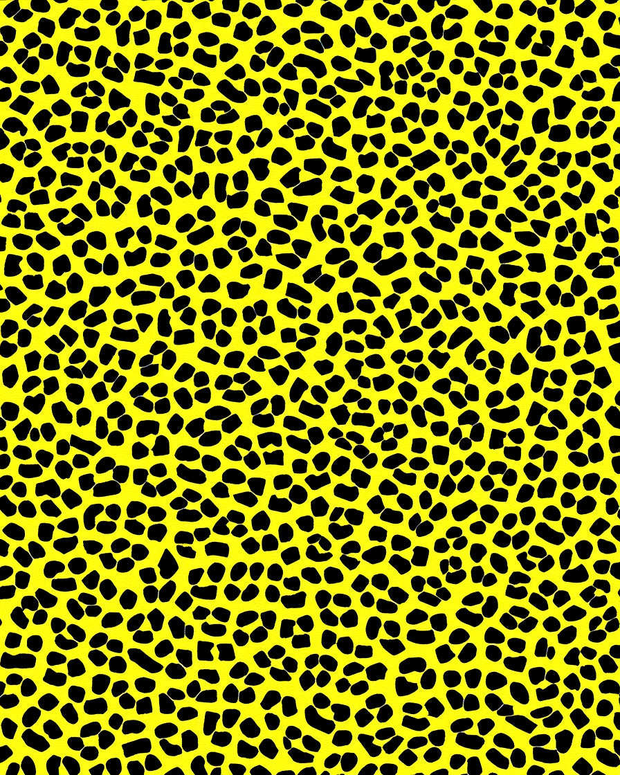 Bold Yellow Black Spot Pattern Rug