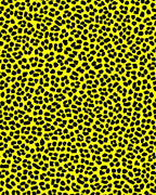 Bold Yellow Black Spot Pattern Rug
