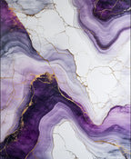 Purple Agate Swirl with Gold Veins Rug