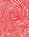 Bold Red Swirl Abstract Lines Rug