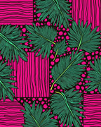 Vibrant Tropical Leaf Pattern Rug