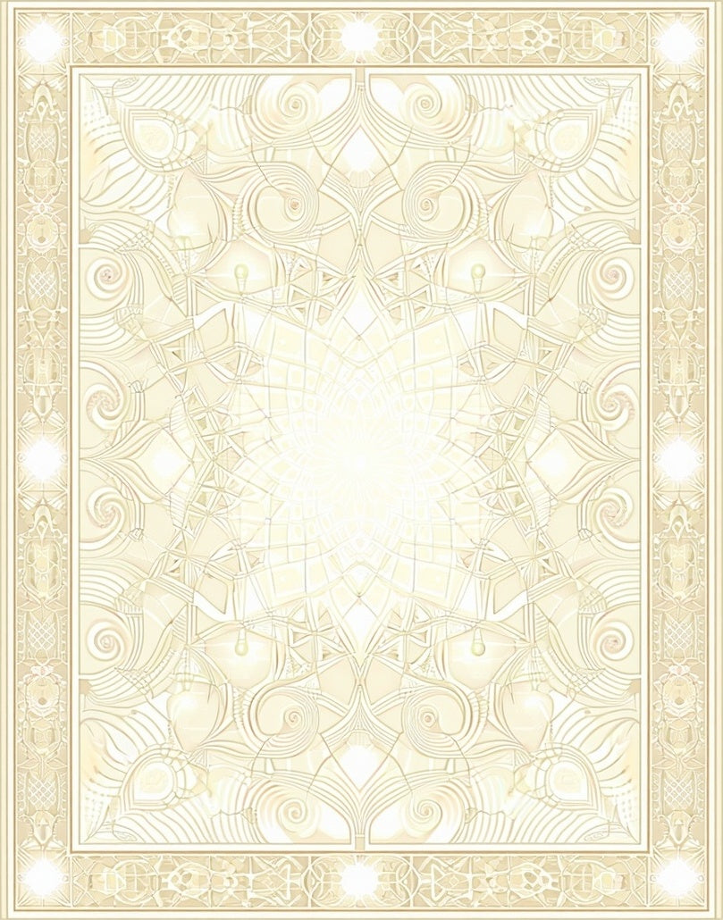 Ivory Intricate Mandala Pattern Rug