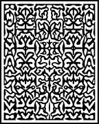 Intricate Black White Organic Pattern Rug