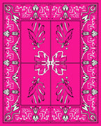 Vibrant Floral Abstract Border Design Rug