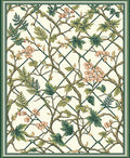 Vintage Garden Trellis Floral Rug