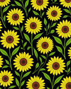 Bright Sunflower Patterned Design Rug