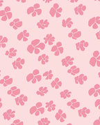 Pink Floral Patterned Pastel Rug