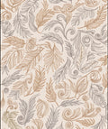 Feather Swirls Patterned Natural Design Rug