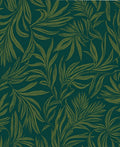 Deep Teal Leaf Pattern Rug