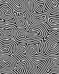 Abstract Black White Swirling Lines Rug