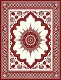 Ornate Mandala Floral Design Rug