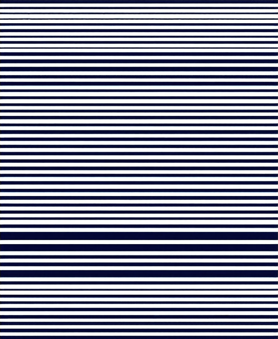 Classic Navy And White Stripe Rug