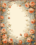 Vintage Rose Garden Floral Design Rug