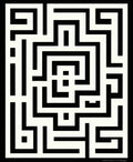 Bold Maze Pattern Design Rug