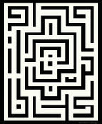 Bold Maze Pattern Design Rug