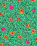 Vibrant Floral Leaf Pattern Rug