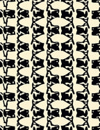 Black Cream Bold Organic Design Rug