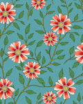 Coral Flower Vine Pattern Rug