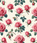 Pink Rose Floral Pattern Design Rug
