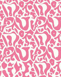 Abstract Pink White Organic Pattern Rug