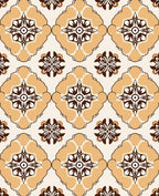 Ornate Floral Geometric Arrangement Rug